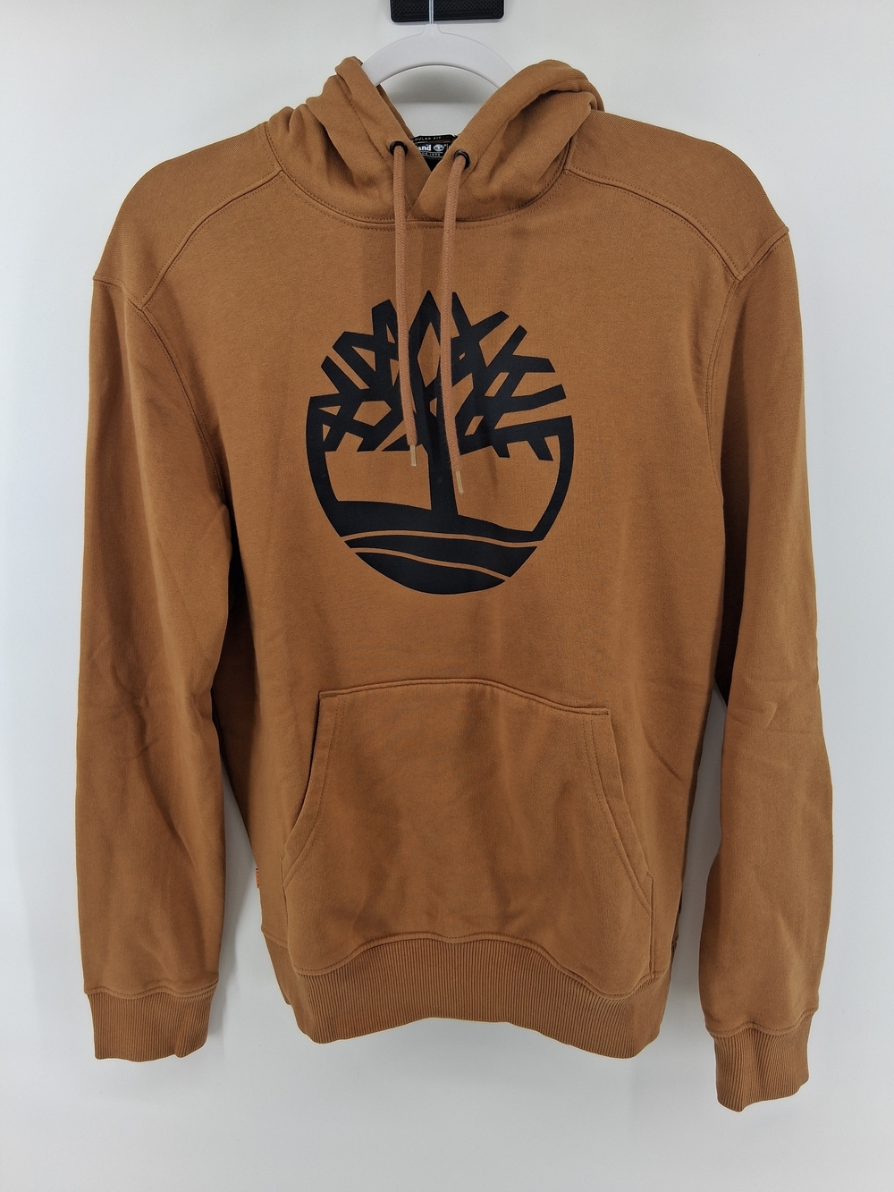Timberland Caramel Brown Hooded Sweatshirt with Black Tree Logo